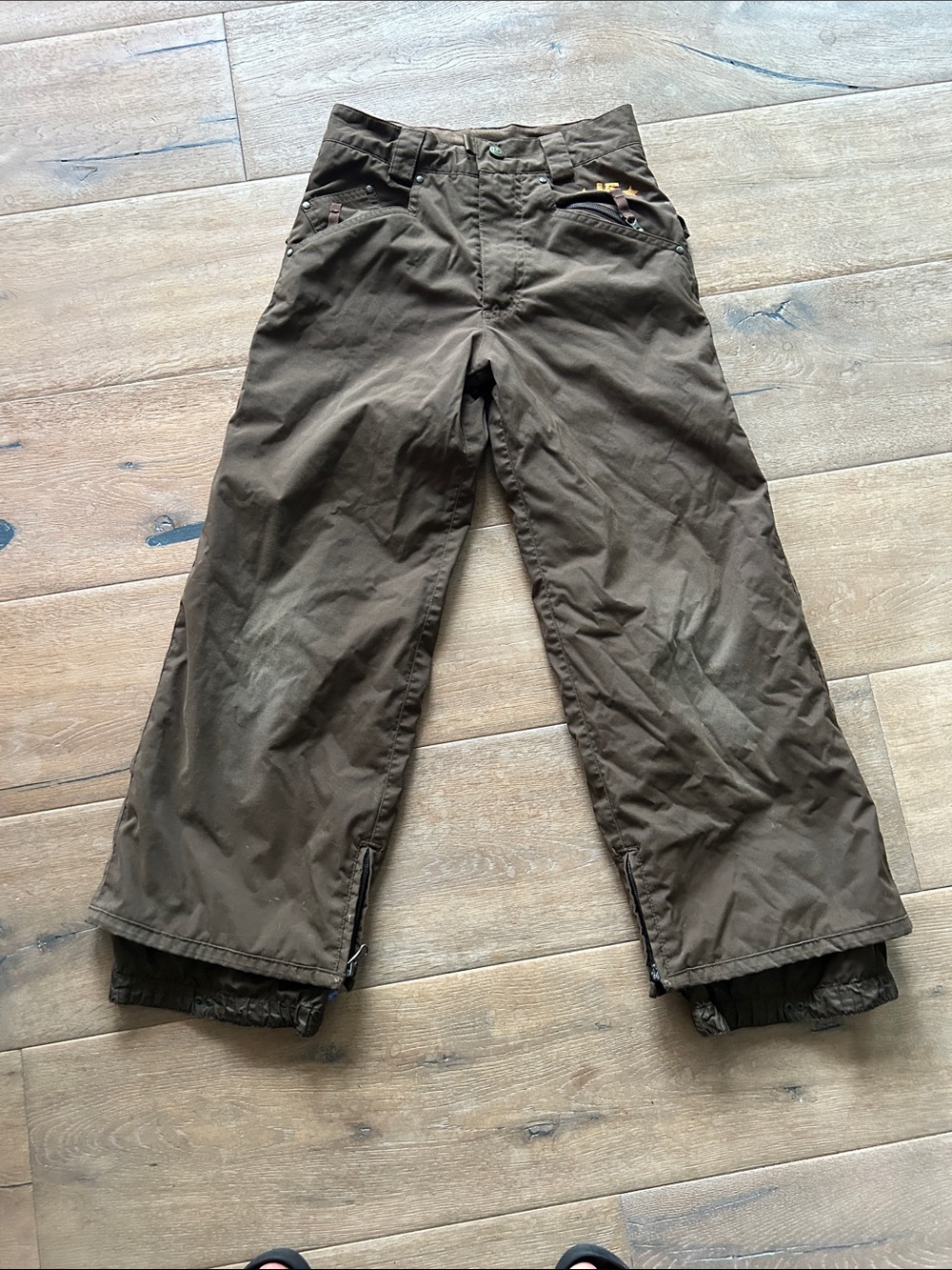 Brown Snow/Ski Pants with Zip Cuffs